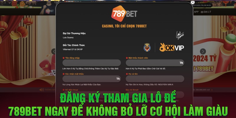 Đăng ký tham gia lô đề 789BET ngay để không bỏ lỡ cơ hội làm giàu